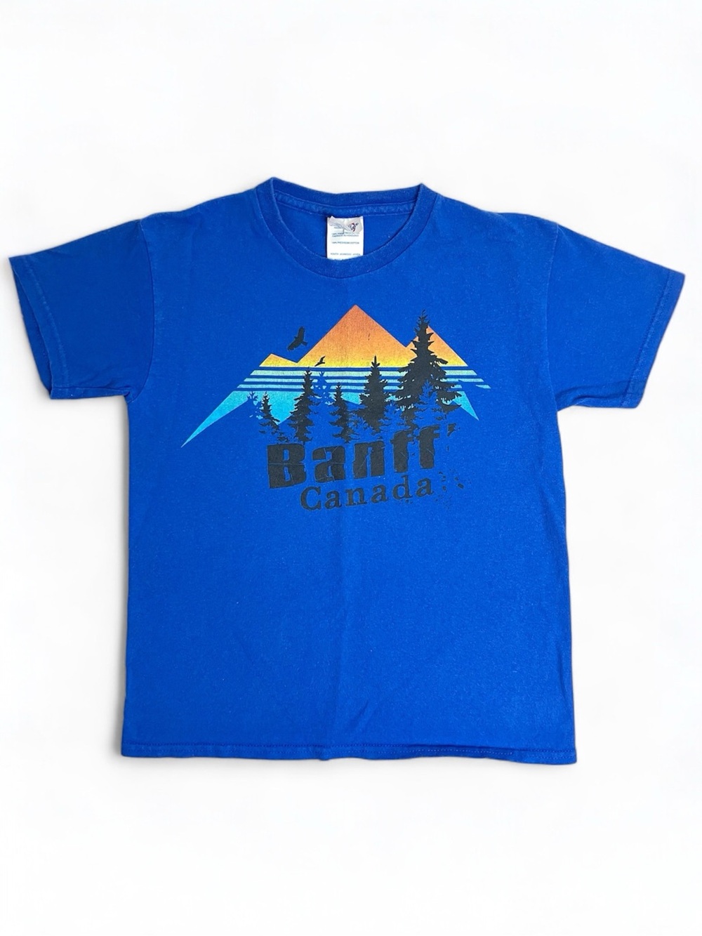 FREE w/ purchase: BANFF Canada Blue Medium Kids 6-8 Short Sleeve Graphic Tee